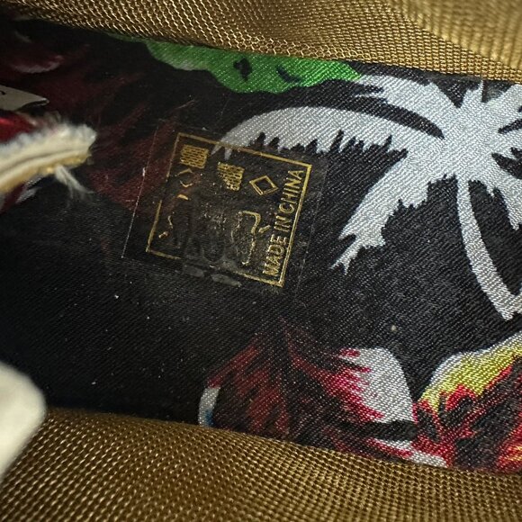 Colorful Cork Sole Floral Print Sneakers White Laces Side Zippers Womens Sz 5.5 - Picture 10 of 10